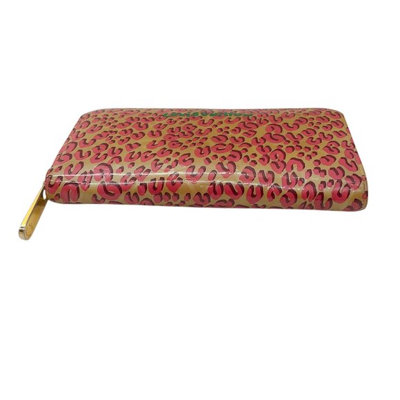 Louis Vuitton Beige / Pink / Green Printed Zip Around Wallet - Picture 6 of 10